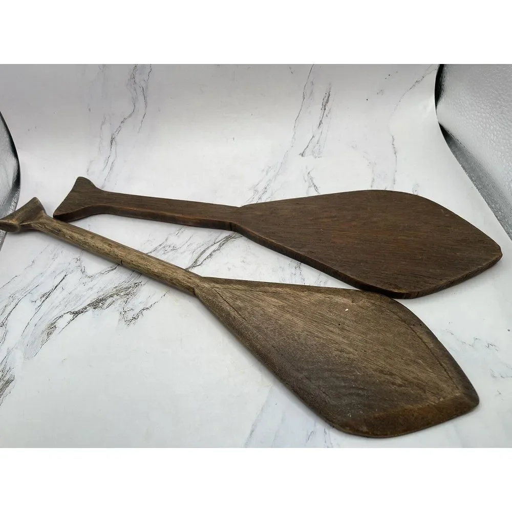 2 Hand Carved Wood Paddle Molds Toucan & Sun? 13 Inches‎ Long